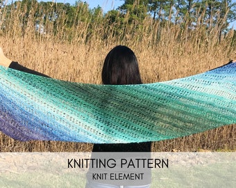 Lace Shawl Knitting Pattern: Vented Wrap Design (PDF Pattern)