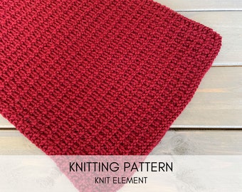 Beginner Scarf Knitting Pattern: Worsted Weight Unisex Design (PDF Pattern)
