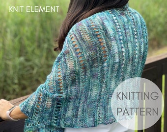 Knitting Pattern, Striation Wrap Pattern, Knit Scarf Pattern, Lightweight Scarf Pattern, Easy Knitting Pattern, Lightweight Wrap