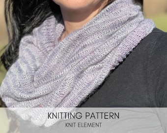 Easy Knit Cowl Pattern: Striped Mohair Design (PDF Pattern)