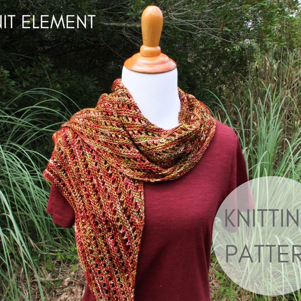 Knitting Pattern, Sequence Scarf Knitting Pattern, Knit Scarf Pattern, Lightweight Scarf Pattern, Easy Knitting Pattern