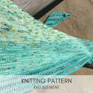 Crescent Shawl Pattern // Knitting Pattern // Knit Shawl Pattern // Shawl Pattern // Saltwater Taffy Shawl Pattern // Symmetrical Shawl
