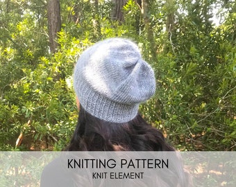 Mohair Slouchy Hat Knitting Pattern: Beginner Friendly (PDF Pattern)