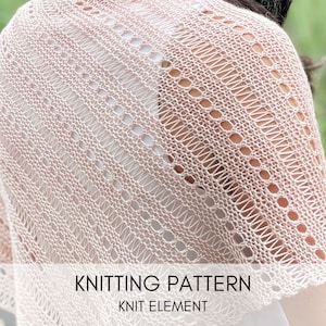 Striation Point Shawl Knitting Pattern: Easy Lightweight Scarf (PDF Pattern)