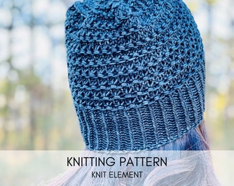 Topografie muts breipatroon: eenvoudige uniseks beanie (pdf-patroon)