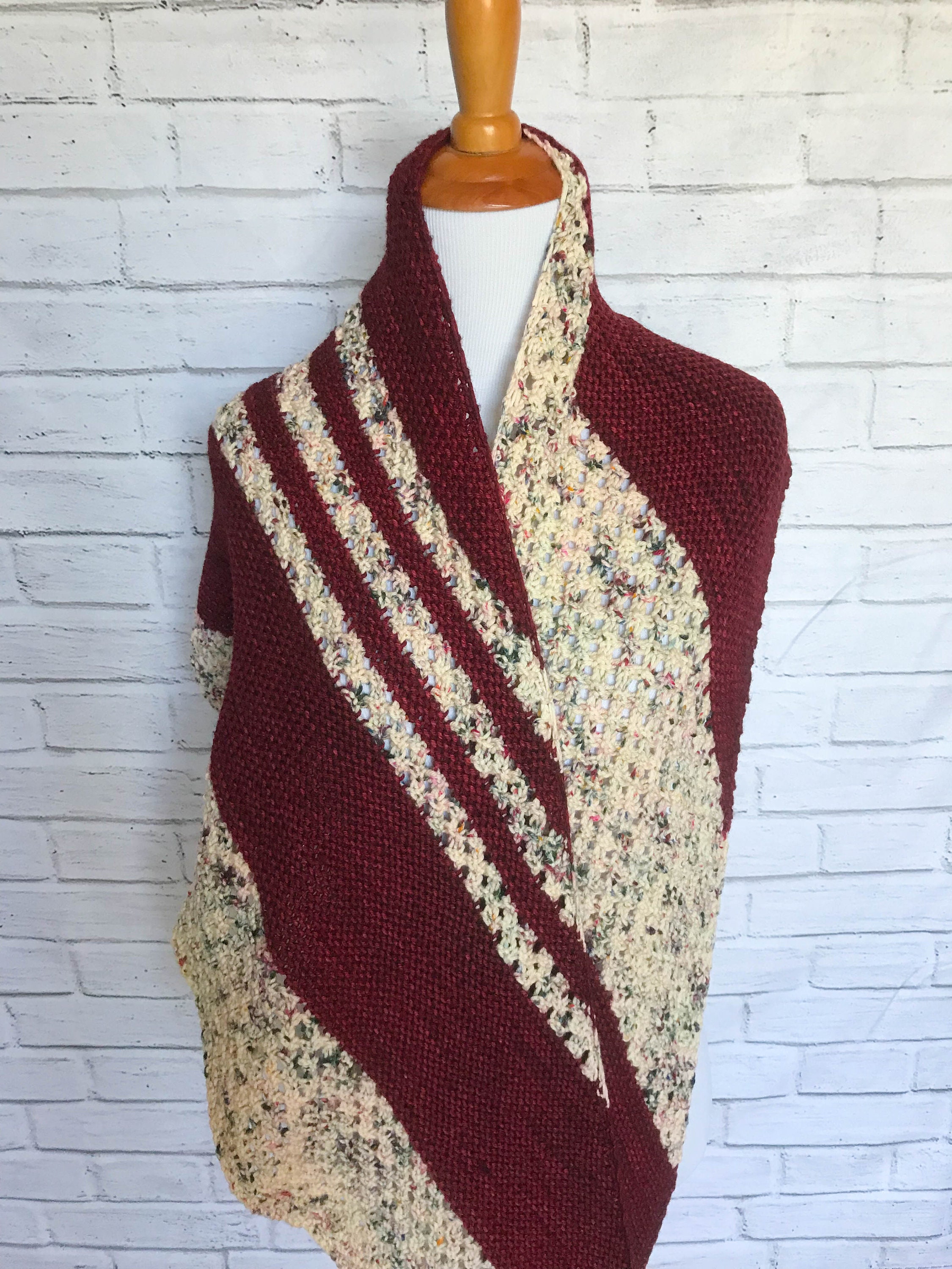 Shawl Pattern // Worsted Knitting Pattern // Knit Scarf | Etsy