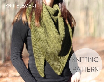 Triangle Shawl Pattern // Knitting Pattern // Knit Shawl Pattern // Shawl Pattern // Inertia Shawl Pattern // Symmetrical Shawl