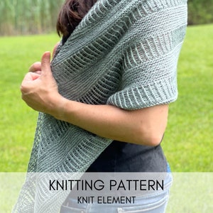 Crescent Knit Shawl Pattern: Beginner Friendly (PDF Pattern)