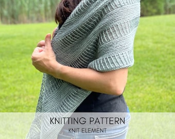 Crescent Knit Shawl Pattern: Beginner Friendly (PDF Pattern)