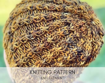 Kinetisch gebreide mutspatroon: gemakkelijke volumineuze beanie (pdf-patroon)