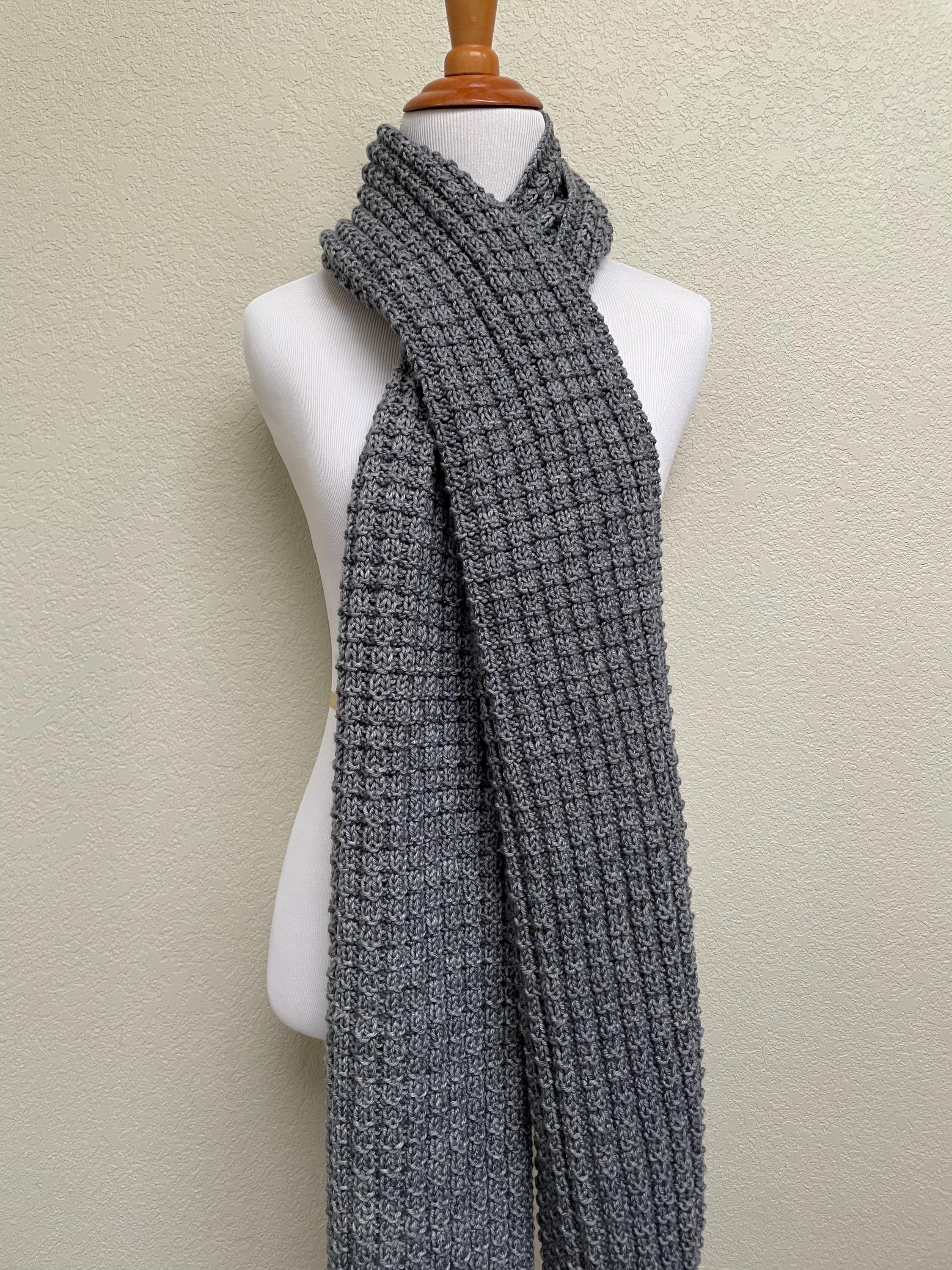 Reversible Rib Knitting Pattern Reversible Ribbed Knit Scarf Pattern: Beginner Unisex Scarf (PDF ...