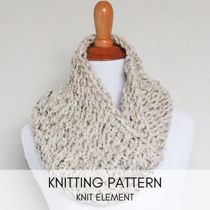 Knitting Pattern, Oxygen Cowl Knitting Pattern, Chunky Knit Cowl Pattern, Knitted Cowl Pattern, Easy Knitting Pattern