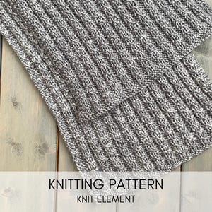 Knitting Pattern, Beginner Knitting Pattern, Reversible Scarf Pattern, Knitted Scarf, Unisex Scarf, Ribbed Knit Scarf Pattern, Rebar Scarf