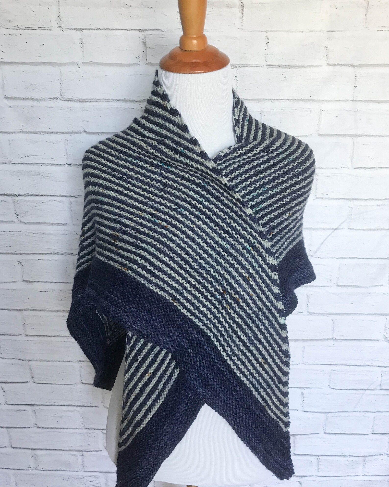 how to wear an asymmetrical triangle shawl