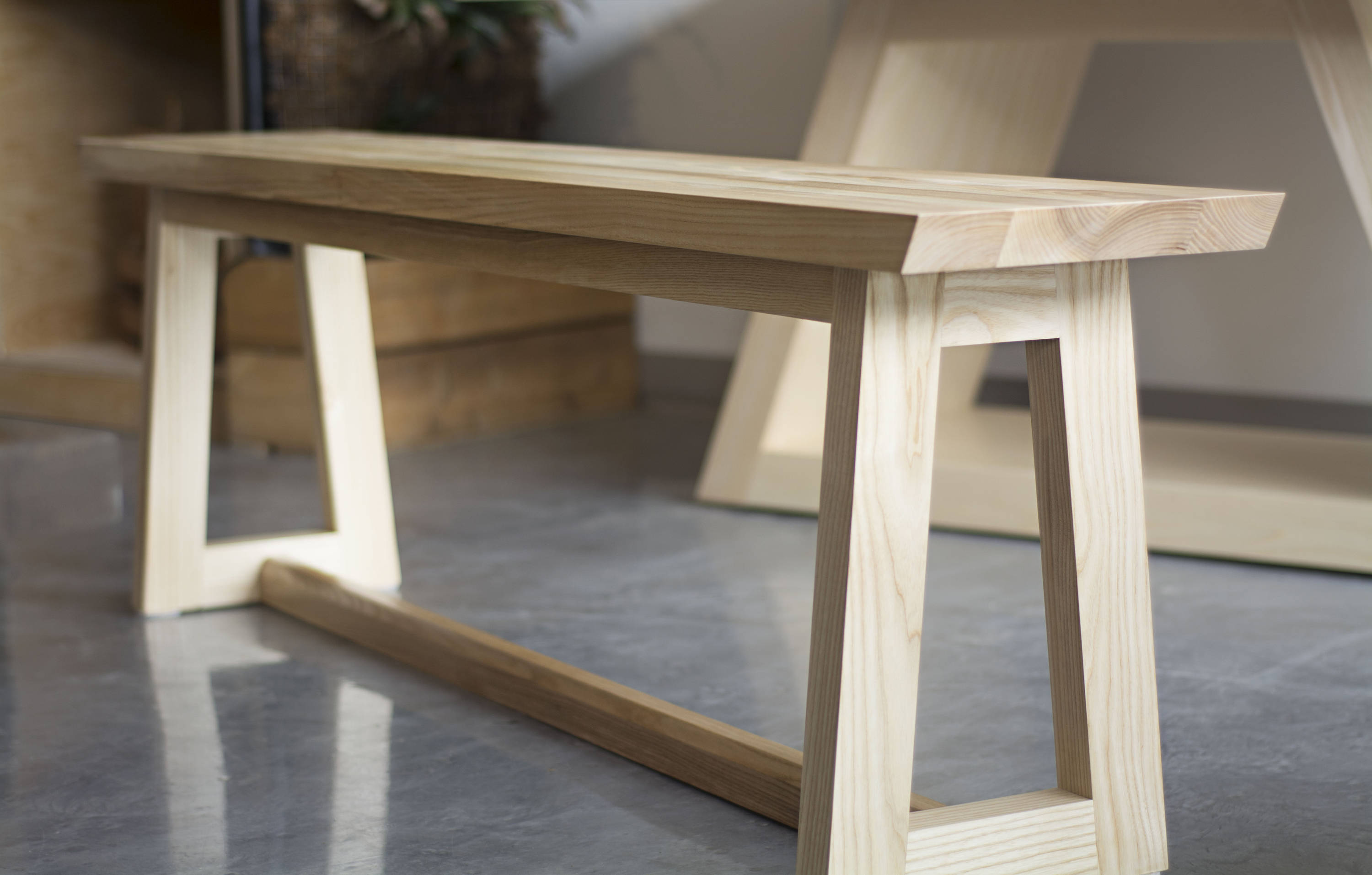 Dining Table Bench Wooden Bench Seat for Dining Table in Ash Etsy