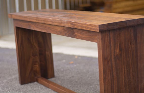 Walnut Bench Seat Wood 4 Foot Bench For Kitchen Table Or Etsy
