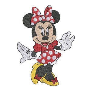 minnie mouse machine embroidery design, design for kids, fill embroidery design, instant download, fits 5x7 hoop