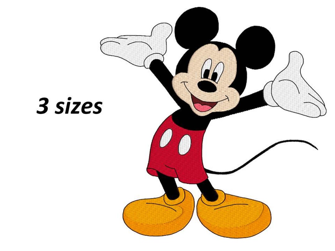 Mickey Mouse Embroidery Design, Machine Embroidery Design, Design for Kids, Fill Embroidery