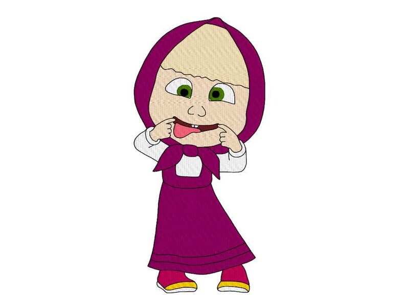 Masha and the bear machine embroidery design design for kids Etsy