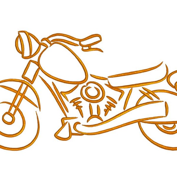 motorcycle design, machine embroidery design, instant download, 2 sizes