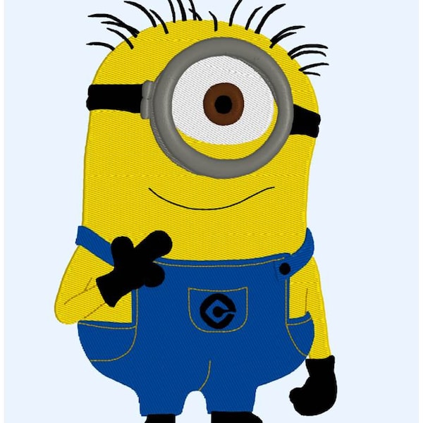 Despicable Me: Minions, Carl Machine Embroidery Designs  INSTANT DOWNLOAD, 2 sizes