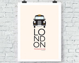 London travel print Black Cab Print Wall Art poster