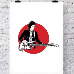 Bob Dylan Print Wall Art illustration poster