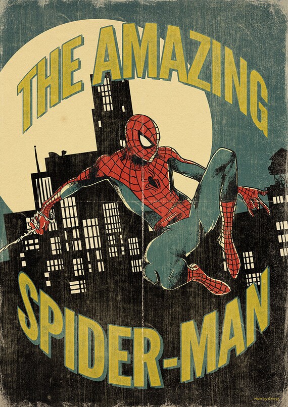 Couverture De Bande Dessinée Vintage De Spiderman