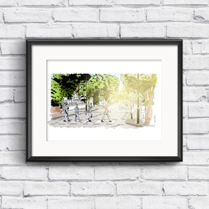 London Travel Print, Abbey Road: Wall Art poster