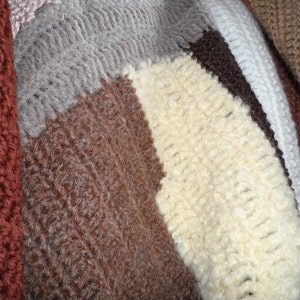 textured woollen crochet sofa cover blanket image 5