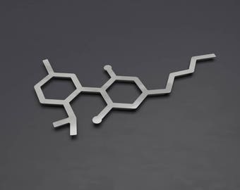 CBD Molecule Metal Wall Art Sculpture, Science Wall Decor, Large Metal Wall Art, Nerdy Decor, Modern Metal Wall Art, Cannabidiol, Cannabis