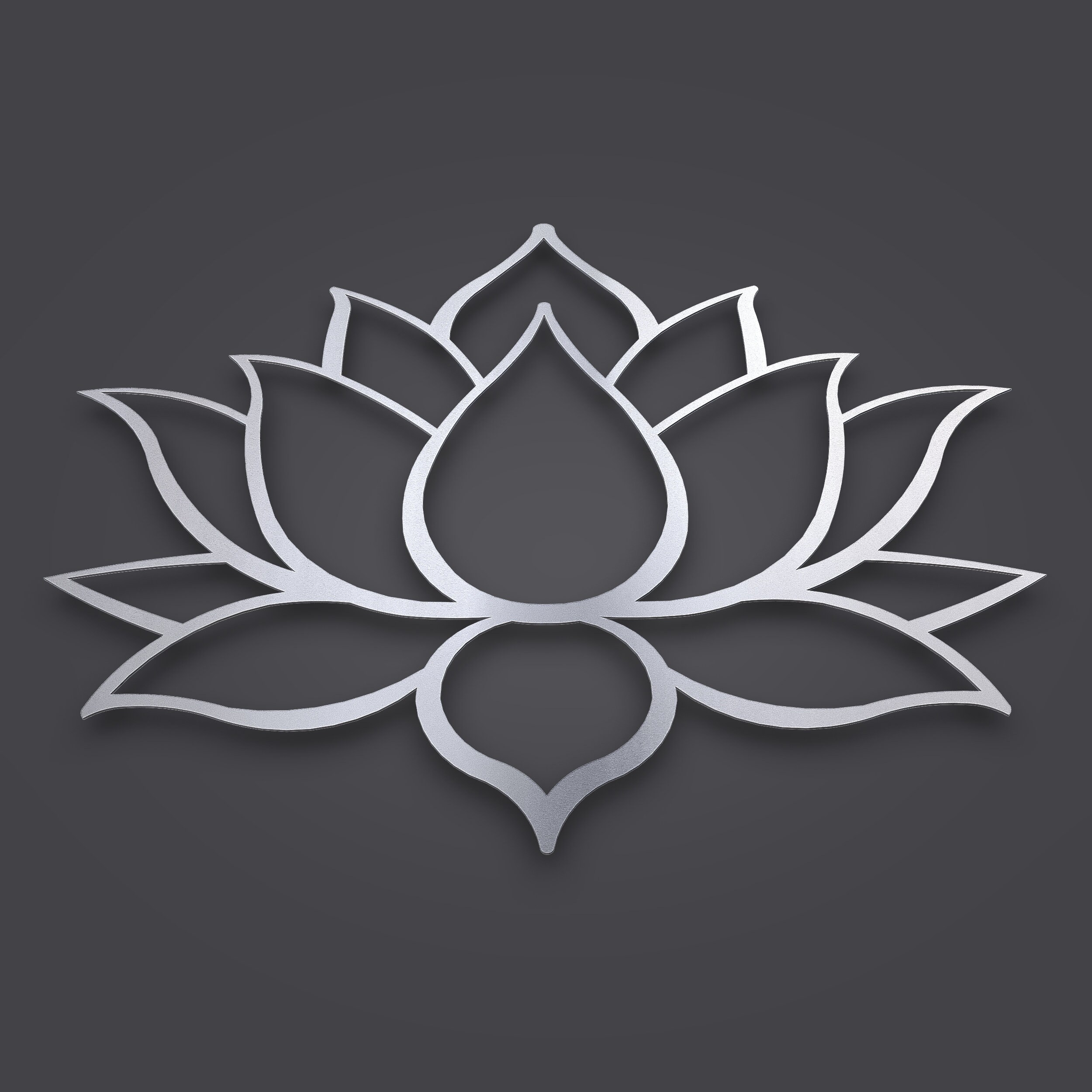 Brushed Lotus Flower Metal Wall Art Lotus Metal Art Lotus - Etsy