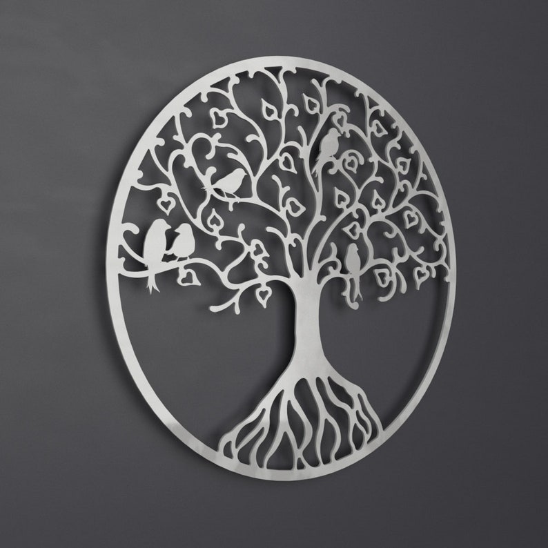 Tree of Life Metal Wall Art Bird Tree Art Tree of Life Wall Etsy