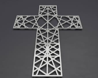 Modern Metal Wall Cross Sculpture, Large Wall Cross, Christian Home Decor,  Metal Wall Crosses, Large Metal Wall Art, Christian Wall Art