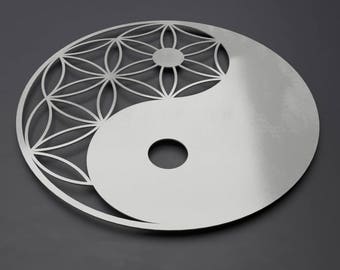 Yin Yang Metal Wall Art, Zen Wall Decor, Modern Metal Wall Art, Large Metal Wall Art, Feng Shui Wall Art, Sacred Geometry home Decor