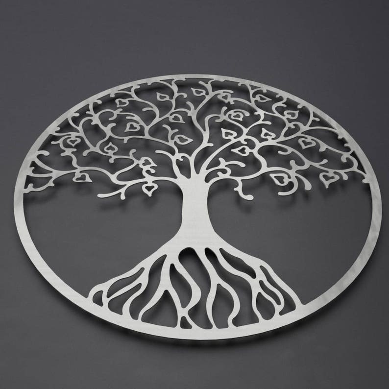 Tree of Life Metal Wall Art Metal Tree Wall Art Circle Wall Etsy