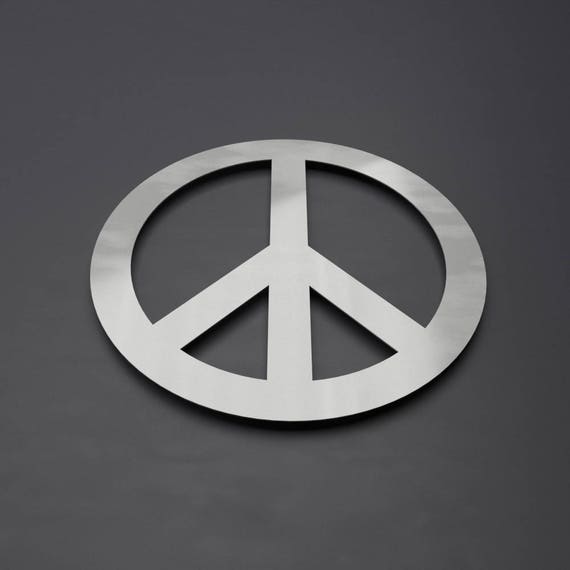 Peace Symbol Metal Wall Art Circle Wall Art Peace Sign Wall Etsy