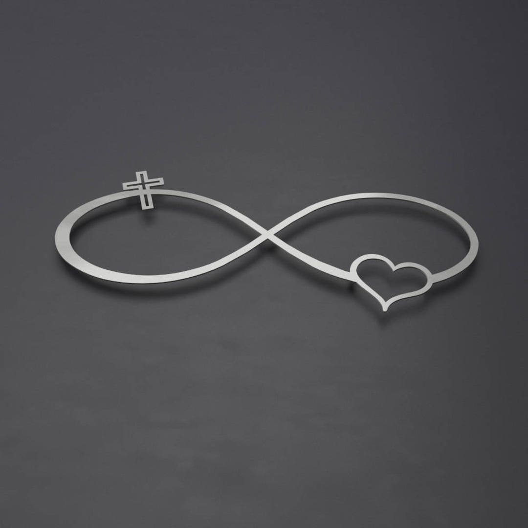 Infinity Symbol Metal Wall Art, Metal Wall Cross, Heart, Infinity Wall