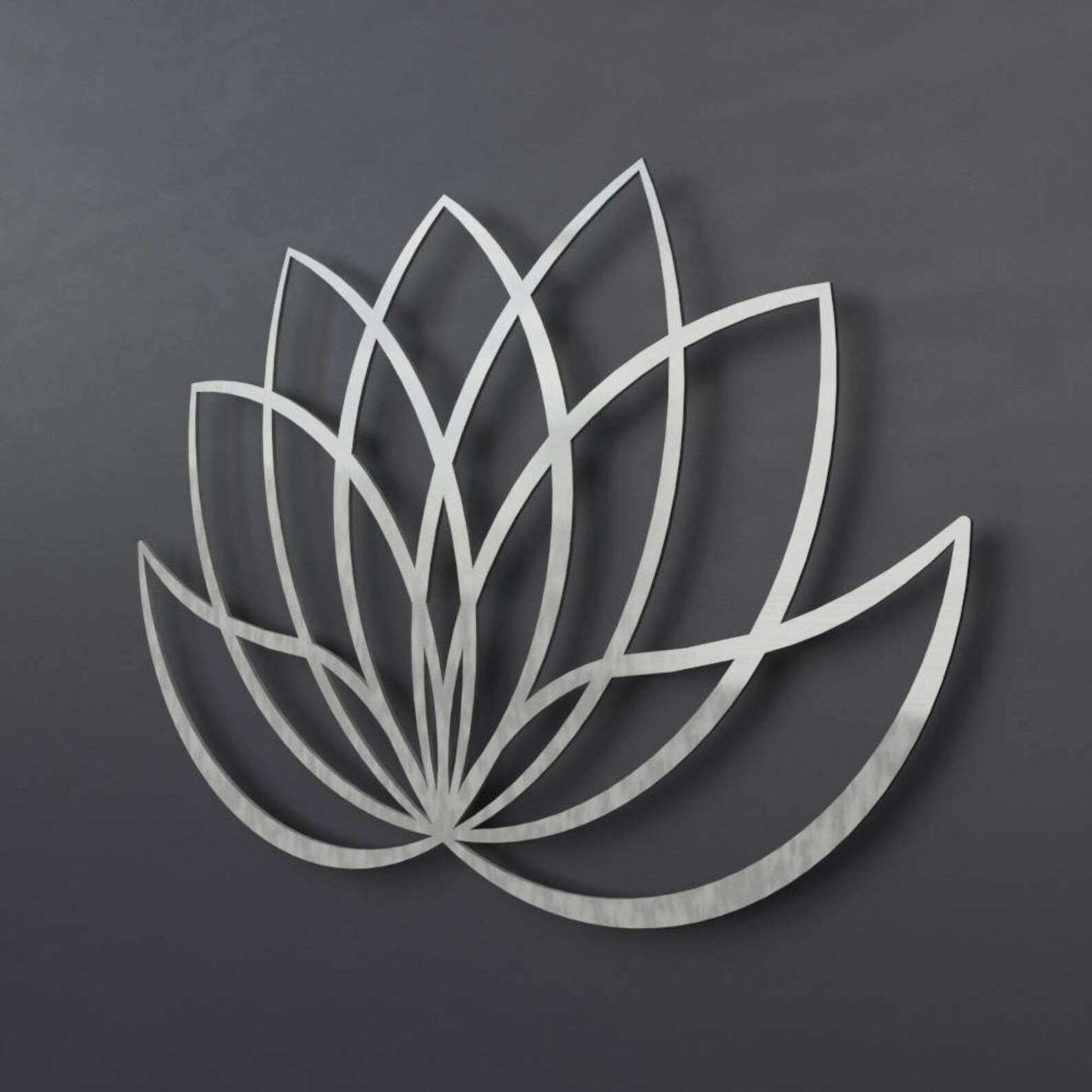 Modern Lotus Flower Metal Wall Art Sculpture Lotus Flower Etsy