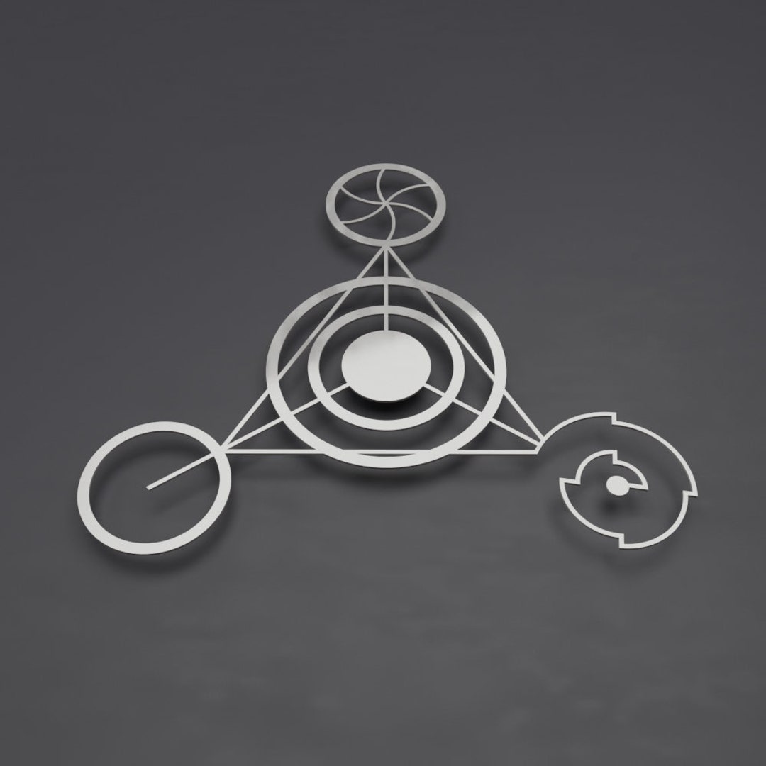 Crop Circle Modern Abstract Metal Wall Art Sculpture, Large Metal Wall Art, Silver 3D Wall Art