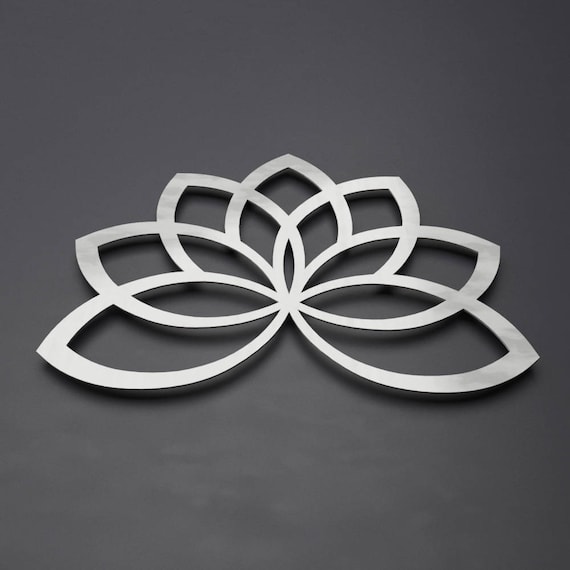 Lotus Flower Metal Wall Art Large