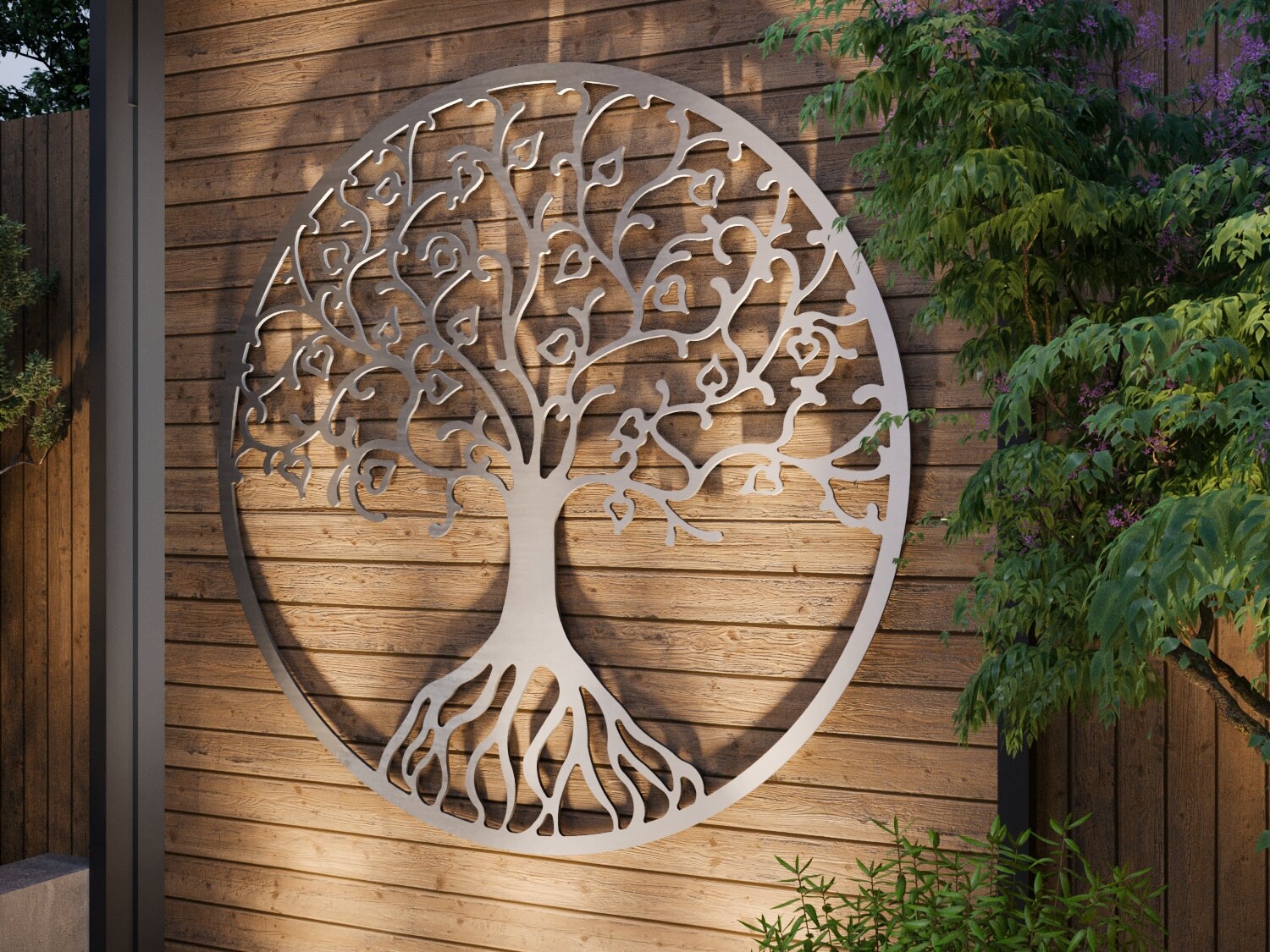 Tree Of Life Outdoor Metal Wall Art Large Metal Tree Wall Art Modern 