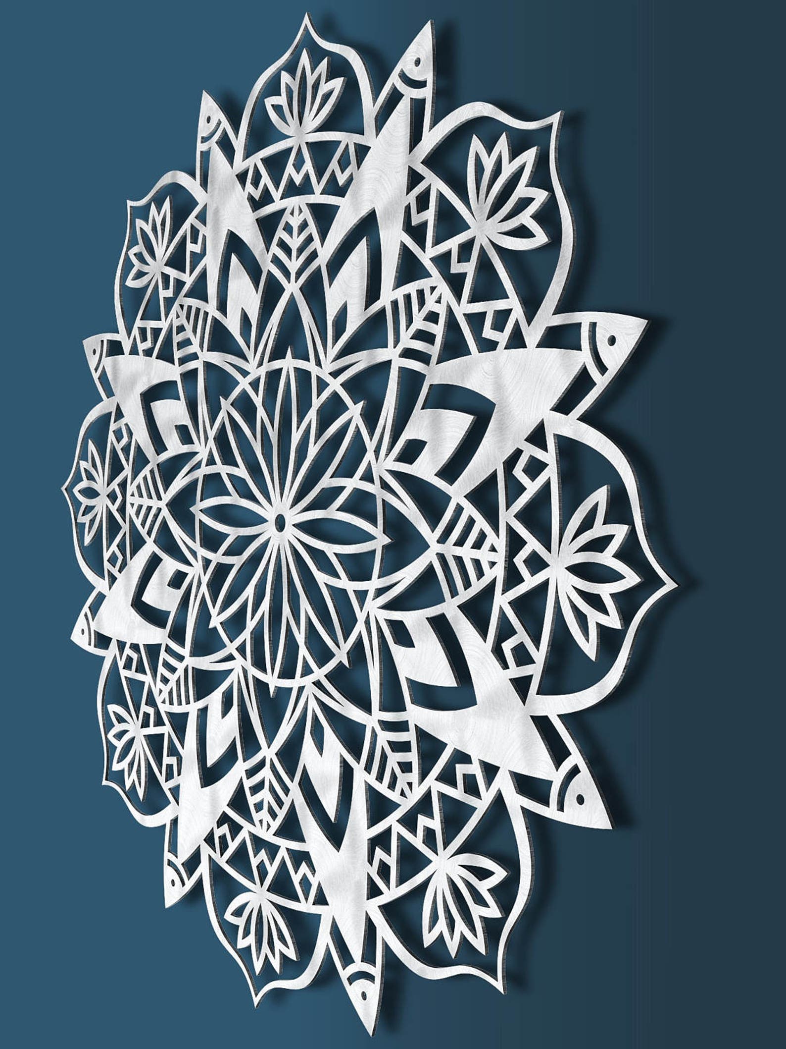 Lotus Mandala Large Metal Wall Art Mandala Wall Decor Etsy UK