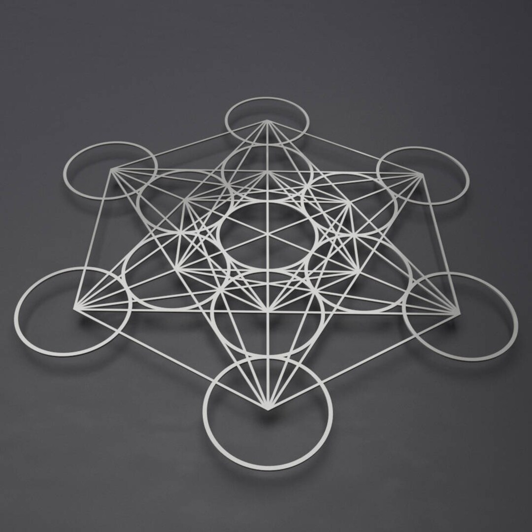 Metatron's Cube Metal Wall Art Sacred Geometry Decor Etsy
