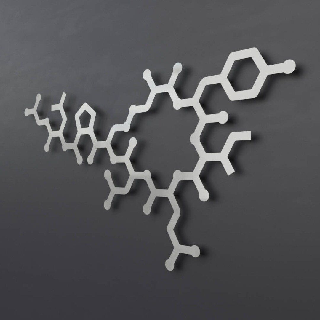 Oxytocin Molecule Large Metal Wall Art Science Wall Decor Etsy