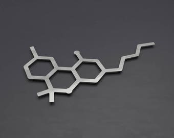 THC Molecule Metal Wall Art Sculpture, Science Wall Decor, Large Metal Wall Art, Nerdy Decor, Modern Metal Wall Art, Tetrahydrocannabinol