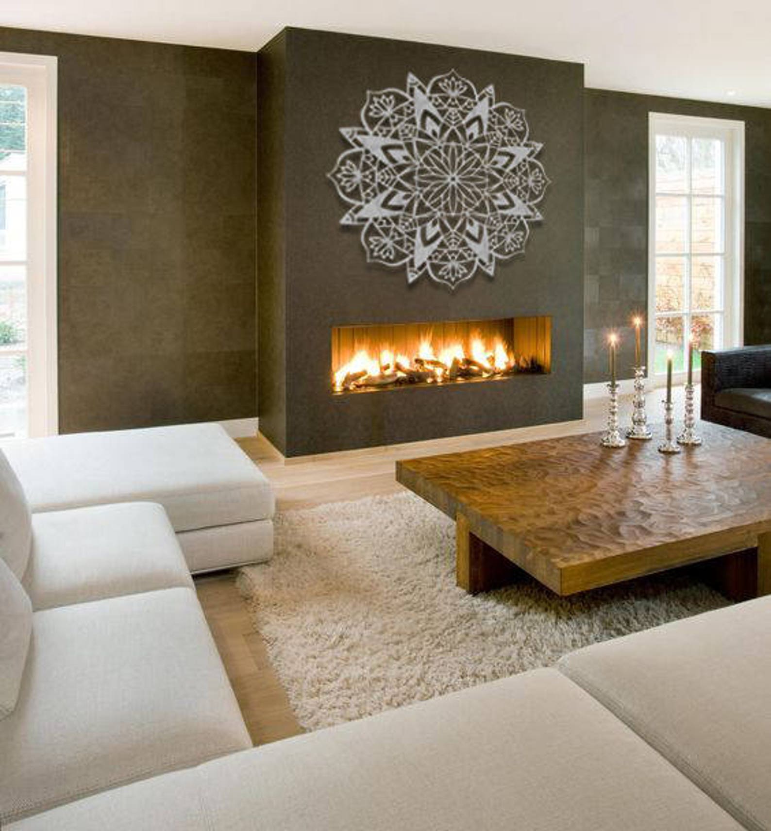 Lotus Mandala Large Metal Wall Art Mandala Wall Decor Etsy UK