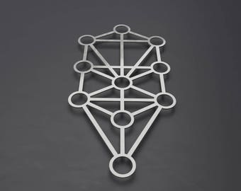 Kabbalah Tree of Life, Large Metal Wall Art Sculpture, Sephiroth or Sefirot Tree, Sacred Geometry Wall Art, Modern Home Decor, Loft Wall Art