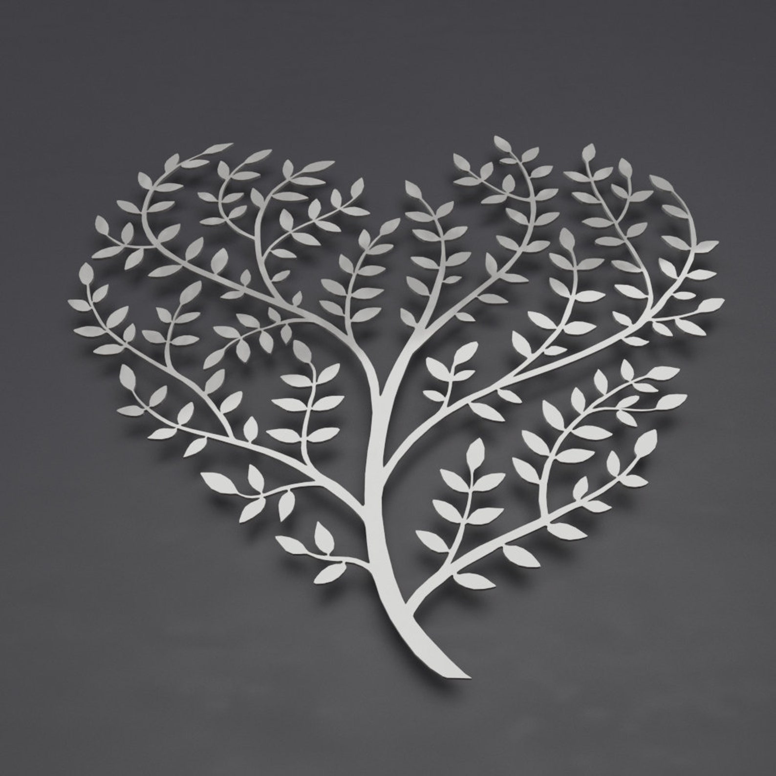 Extra Large Metal Wall Art Tree of Life Heart Shaped Tree Etsy