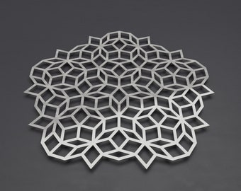 Penrose Tiling Large Metal Wall Art Sculpture, Science Wall Art, Geometric Metal Wall Decor, Math Art by Arte & Metal 36" x 36"